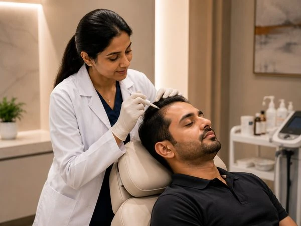 Client receiving GFC treatment session at VLCC clinic